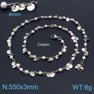 Copper Necklace - KN198889-Z