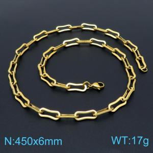 SS Gold-Plating Necklace - KN199067-Z