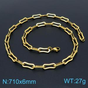 SS Gold-Plating Necklace - KN199072-Z