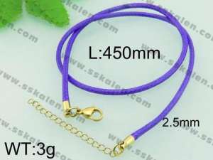 Stainless Steel Clasp with Fabric Cord - KN19908-Z