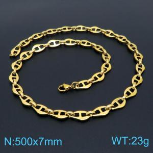 SS Gold-Plating Necklace - KN199084-Z