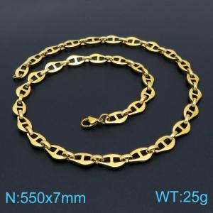 SS Gold-Plating Necklace - KN199085-Z