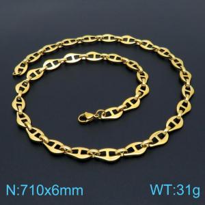 SS Gold-Plating Necklace - KN199088-Z