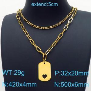 SS Gold-Plating Necklace - KN199092-Z