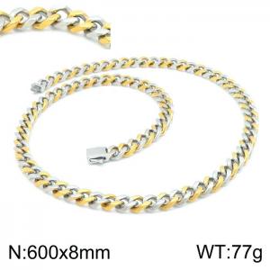 SS Gold-Plating Necklace - KN199181-Z