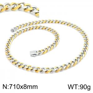 SS Gold-Plating Necklace - KN199183-Z