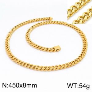 SS Gold-Plating Necklace - KN199186-Z