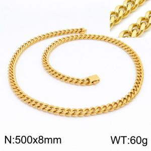 SS Gold-Plating Necklace - KN199187-Z