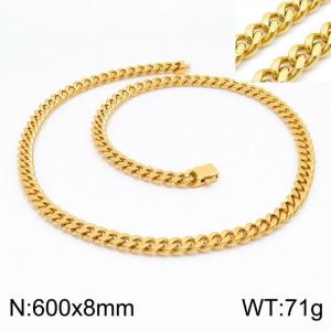SS Gold-Plating Necklace - KN199189-Z