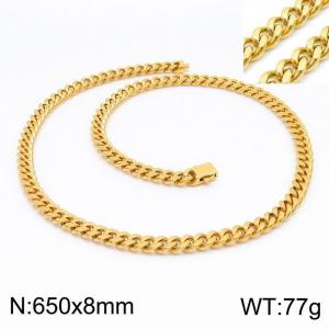 SS Gold-Plating Necklace - KN199190-Z