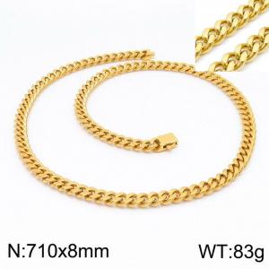 SS Gold-Plating Necklace - KN199191-Z