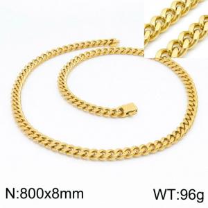 SS Gold-Plating Necklace - KN199193-Z