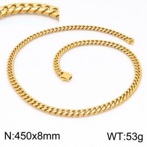 SS Gold-Plating Necklace - KN199202-Z