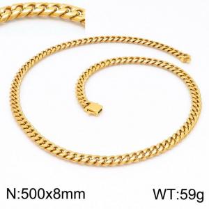SS Gold-Plating Necklace - KN199203-Z