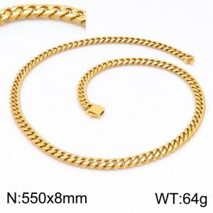 SS Gold-Plating Necklace - KN199204-Z