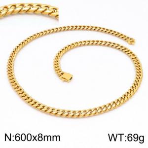 SS Gold-Plating Necklace - KN199205-Z