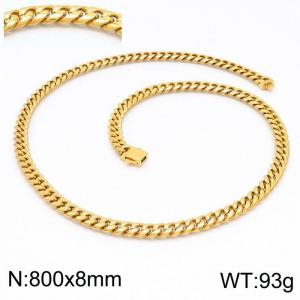 SS Gold-Plating Necklace - KN199209-Z