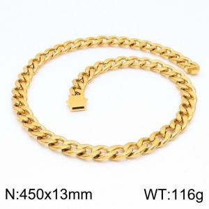 SS Gold-Plating Necklace - KN199234-Z