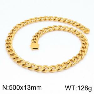 SS Gold-Plating Necklace - KN199235-Z