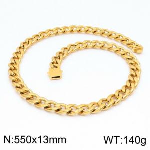 SS Gold-Plating Necklace - KN199236-Z