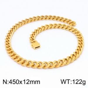 SS Gold-Plating Necklace - KN199242-Z