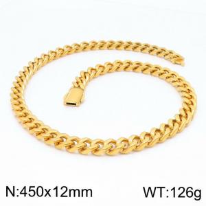 SS Gold-Plating Necklace - KN199258-Z