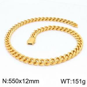 SS Gold-Plating Necklace - KN199260-Z