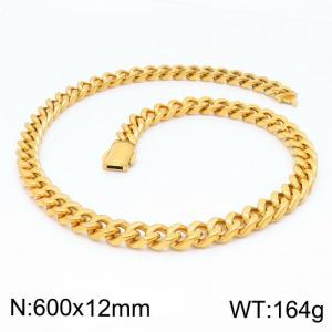 SS Gold-Plating Necklace - KN199261-Z