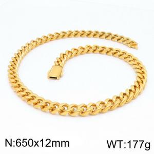 SS Gold-Plating Necklace - KN199262-Z