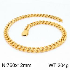 SS Gold-Plating Necklace - KN199264-Z