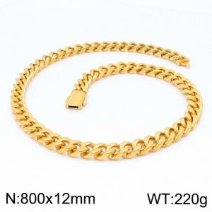 SS Gold-Plating Necklace - KN199265-Z