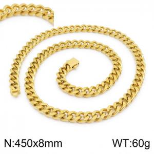 SS Gold-Plating Necklace - KN199275-Z