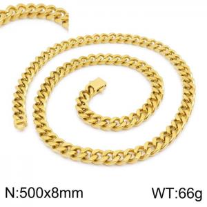 SS Gold-Plating Necklace - KN199276-Z