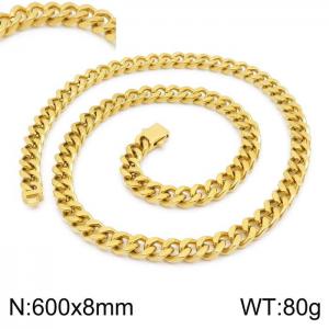 SS Gold-Plating Necklace - KN199278-Z
