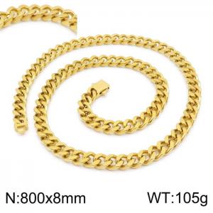 SS Gold-Plating Necklace - KN199282-Z