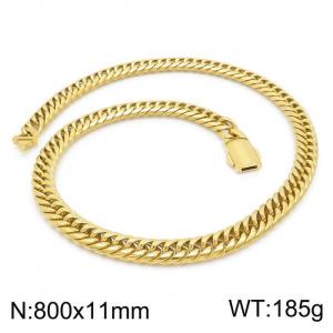 SS Gold-Plating Necklace - KN199298-Z