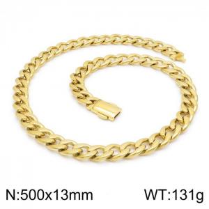 SS Gold-Plating Necklace - KN199308-Z