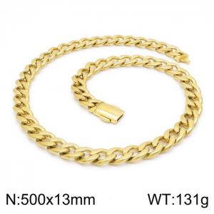 SS Gold-Plating Necklace - KN199308-Z