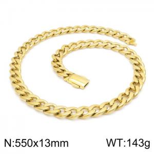 SS Gold-Plating Necklace - KN199309-Z