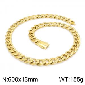SS Gold-Plating Necklace - KN199310-Z