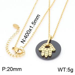 SS Gold-Plating Necklace - KN199357-KLX