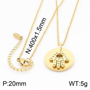 SS Gold-Plating Necklace - KN199358-KLX