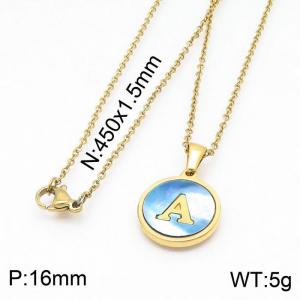 SS Gold-Plating Necklace - KN199378-LB