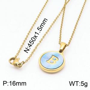 SS Gold-Plating Necklace - KN199379-LB