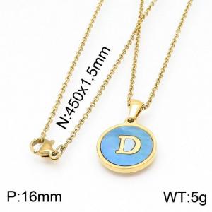 SS Gold-Plating Necklace - KN199381-LB