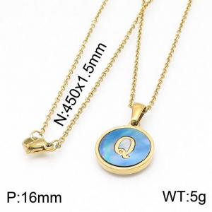 SS Gold-Plating Necklace - KN199394-LB