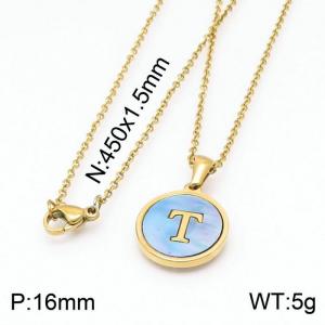 SS Gold-Plating Necklace - KN199397-LB