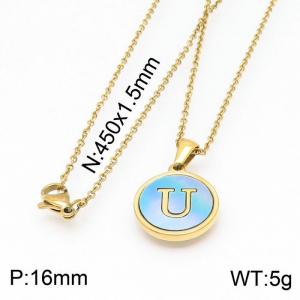 SS Gold-Plating Necklace - KN199398-LB