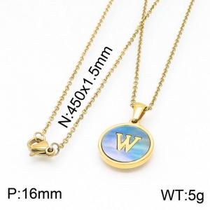 SS Gold-Plating Necklace - KN199400-LB