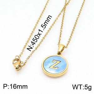 SS Gold-Plating Necklace - KN199403-LB